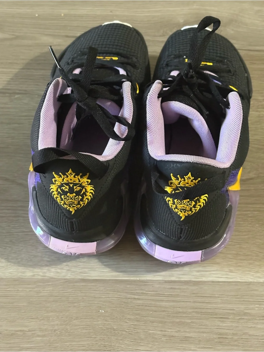 Nike LeBron White 6  WitnessMen's Black Purple Yellow Athletic Shoes